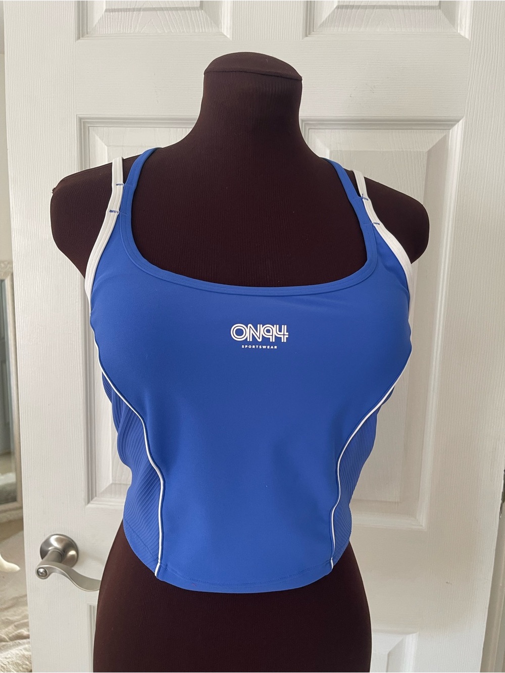 Old navy On94 Royal Blue Athletic Tank with White Trim L